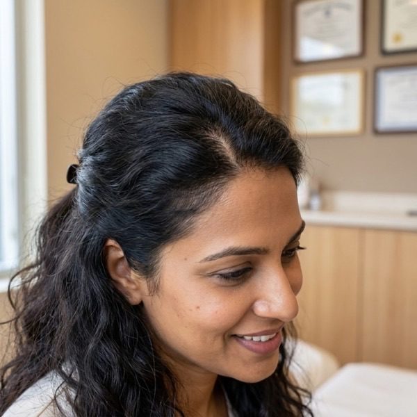 Female frontal hairline restoration and density enhancement at Kezza Clinic, Jaipur